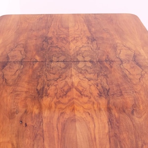 Dining Table, Art Deco Style, 1930s, Czechoslovakia, Walnut Wood, Extendable Table image 5