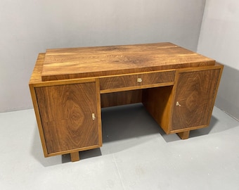 Fully renovated ART DECO writing desk, 1930s, Central Europe