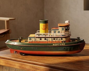 Bateau pop pop à vapeur en métal | Chez les enfants, jeu jouet éthique Bateau pop pop à vapeur en métal | Chez les enfants, jeu jouet éthique