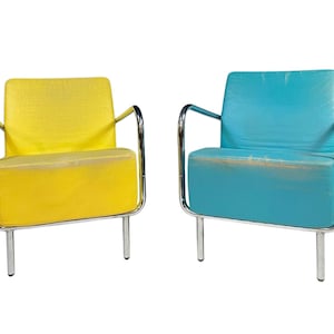 Pair of Bauhaus Chrome Armchairs, Original Condition, Czechoslovakia 1930s