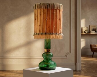 Lampe de table, lampe en verre Art déco de Karl Wiedmann, années 1930, Allemagne