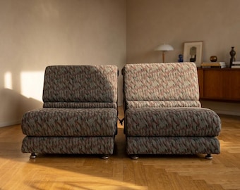 Folding Sofa Mid Century Upholstered 1970s Czechoslovakia