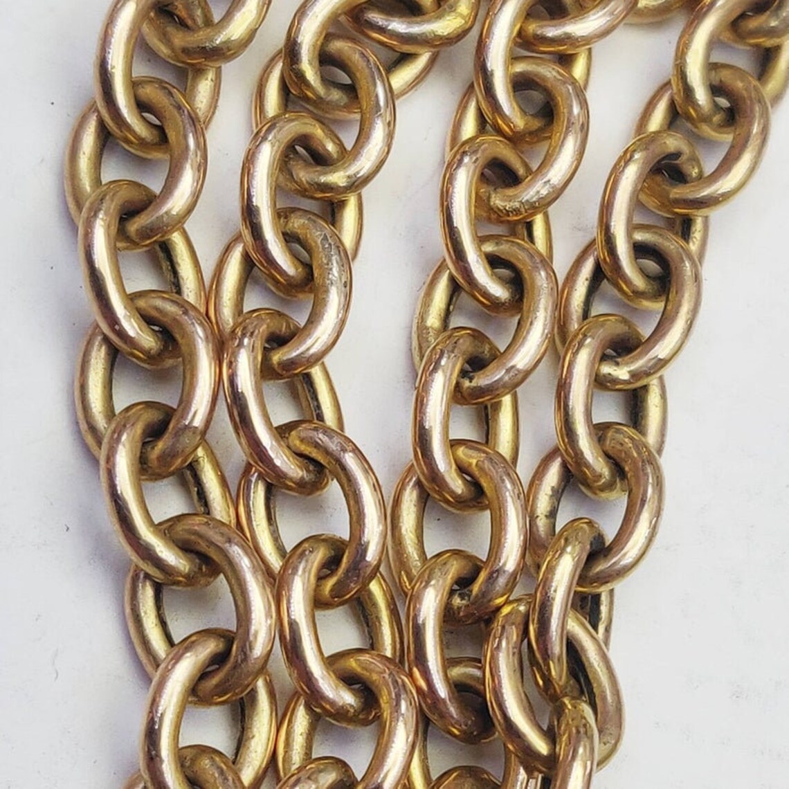 Vintage Gold Cable Chain 9ct 9k Two Tone White and Yellow Etsy