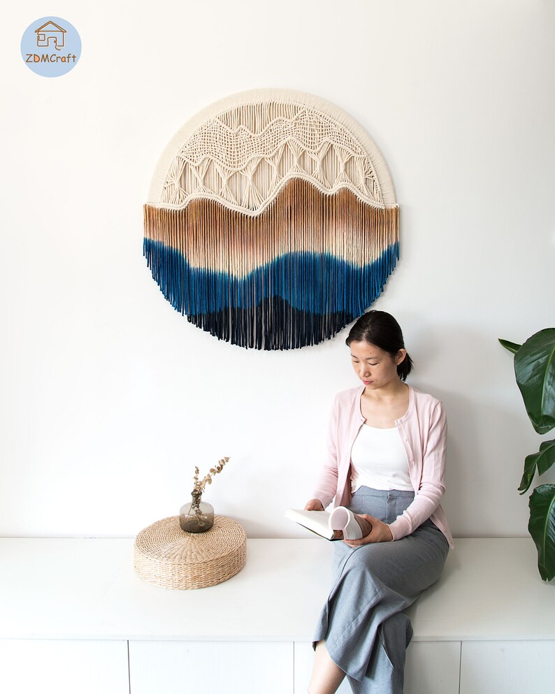 Customizable Macrame Wall Hanging Round Tapestry Circular Etsy