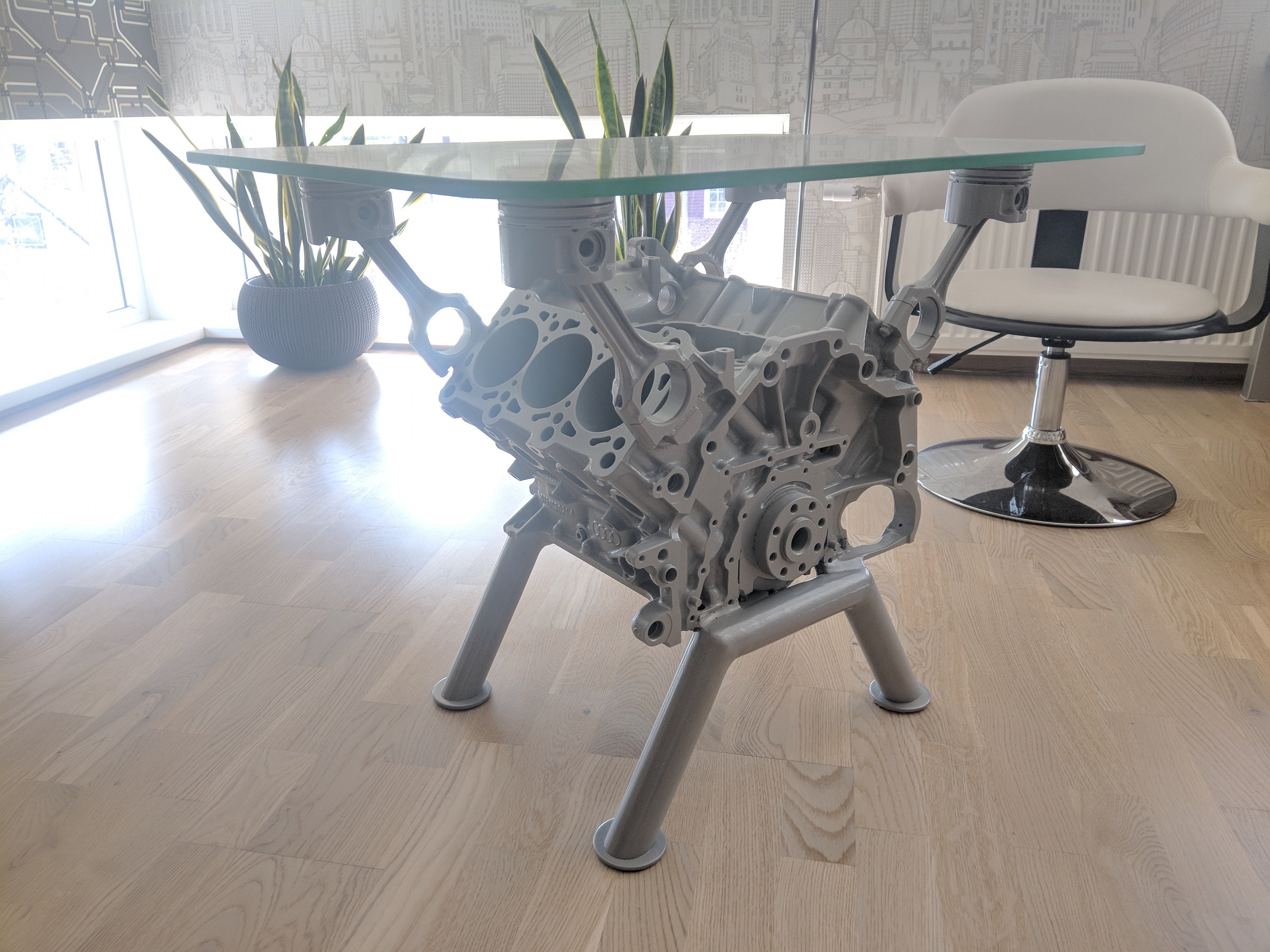 Engine Block Coffee Table Top Gear Style 6 Cylinder Loft Etsy