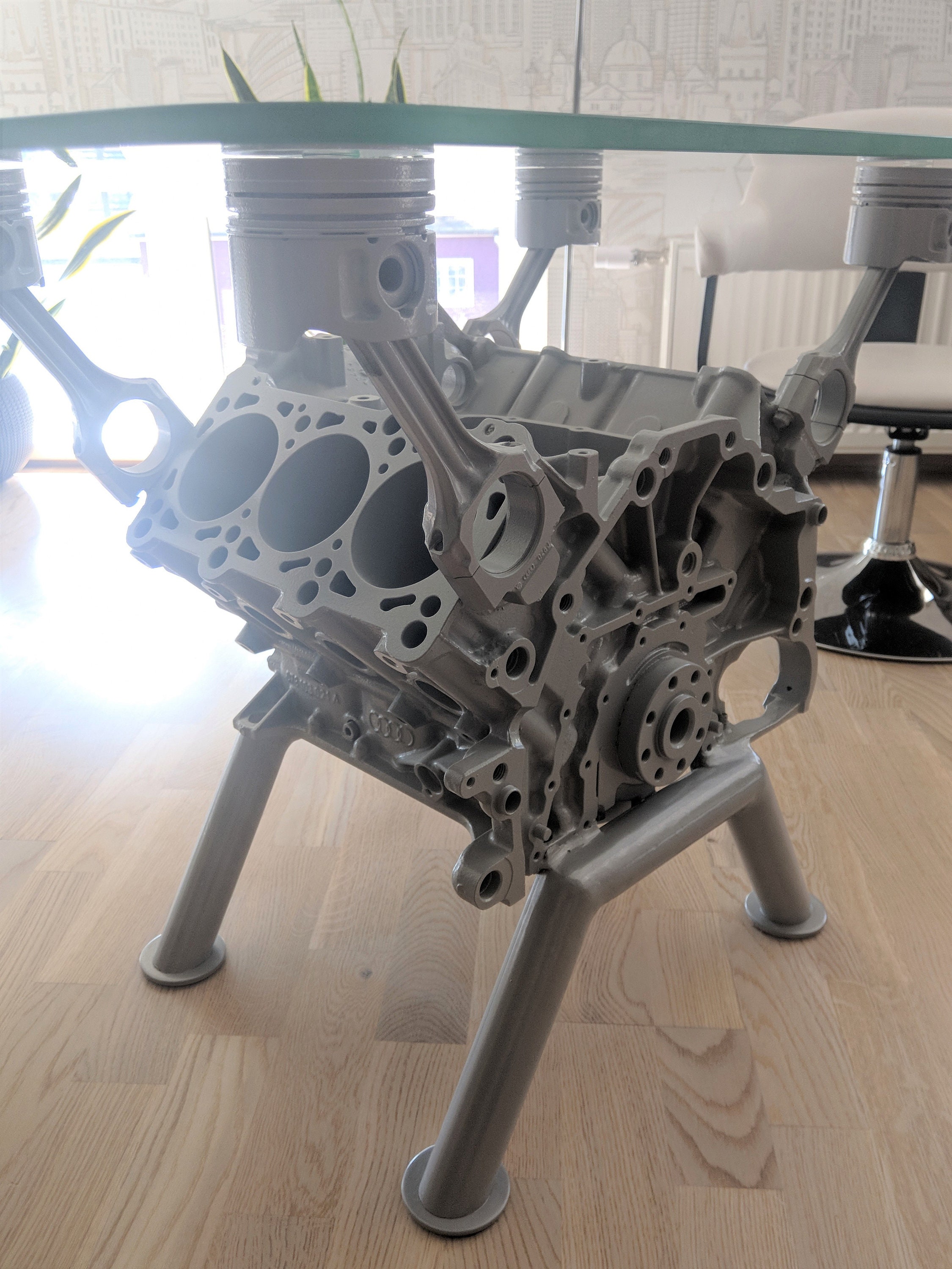Engine Block Coffee Table Top Gear Style 6 Cylinder Loft Etsy