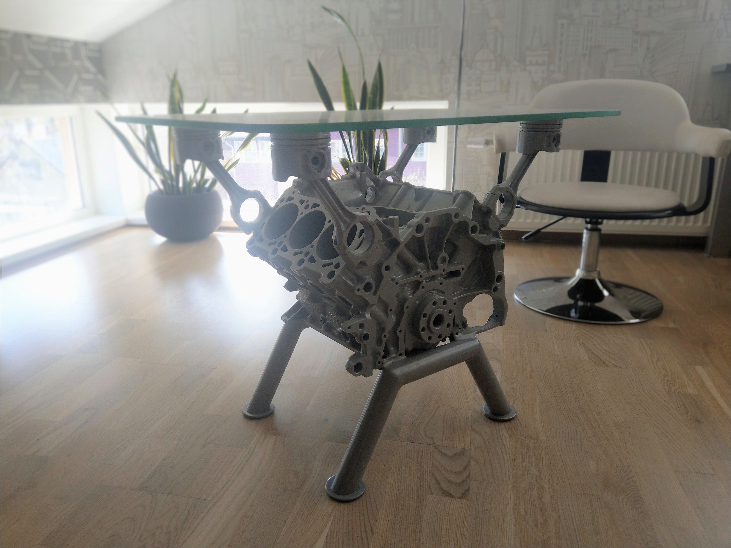 Engine Block Coffee Table Top Gear Style 6 Cylinder Loft Etsy