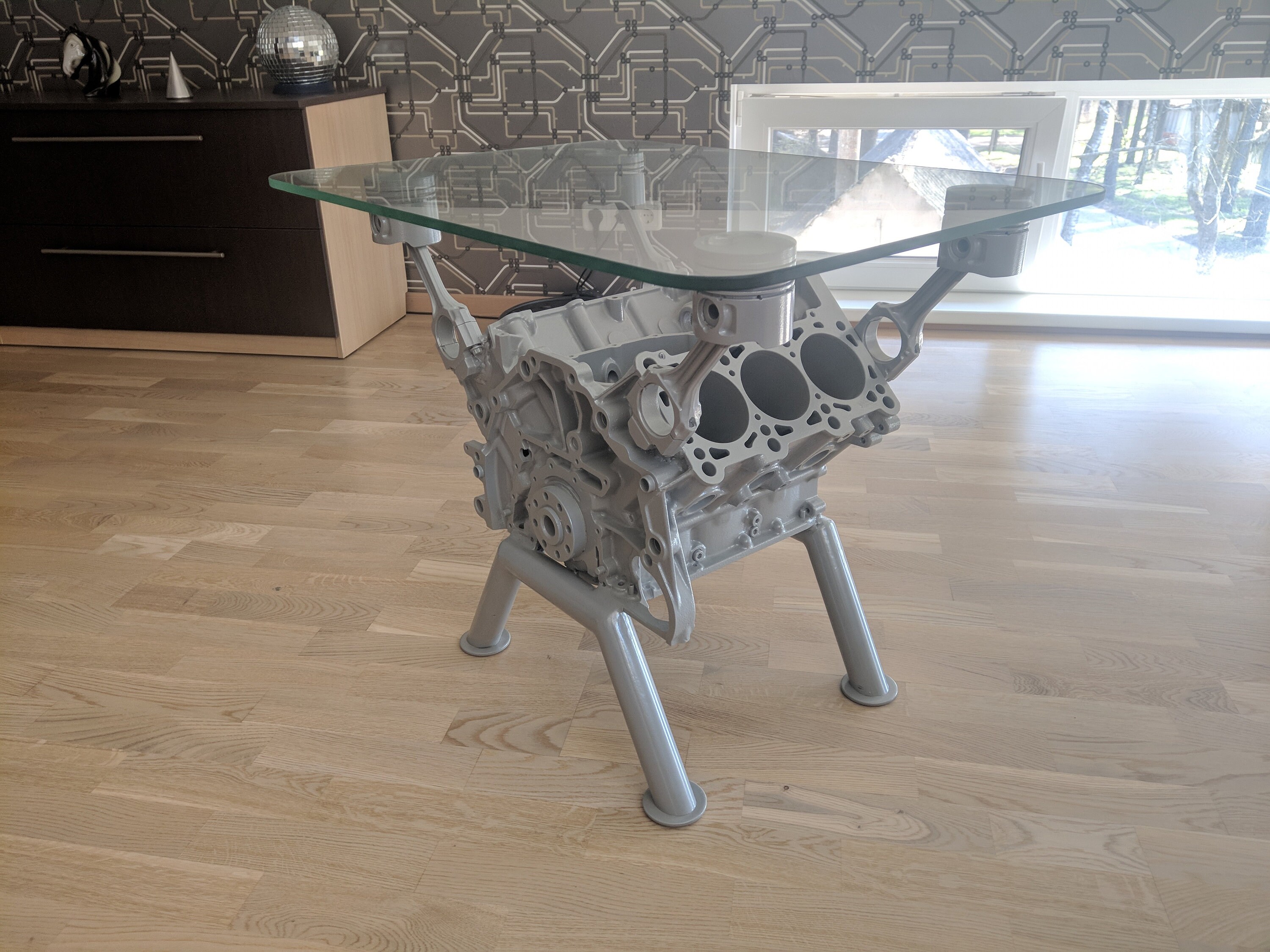 Engine Block Coffee Table Top Gear Style 6 Cylinder Loft Etsy