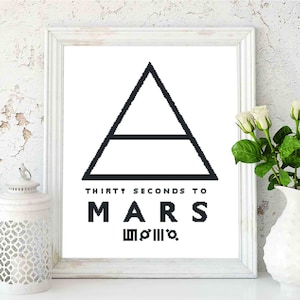 30STM - 30 Seconds To Mars Kreuzstichvorlage, Kreuzstichvorlage, 30STM Glyph, Triade, Mithra. Digitale Datei PDF
