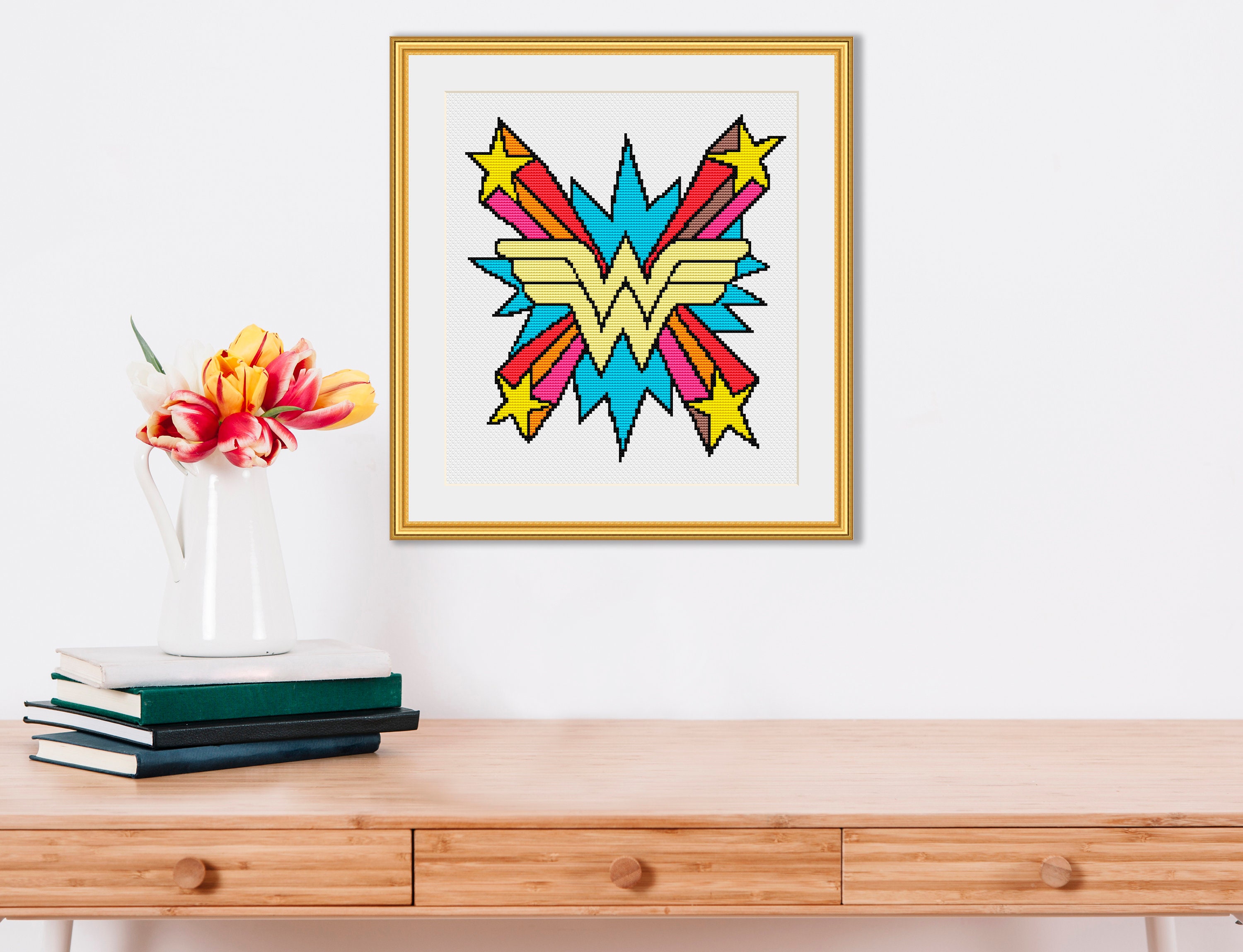 Wonder Woman Cross Stitch Pattern DC Comics Heroes Cross - Etsy