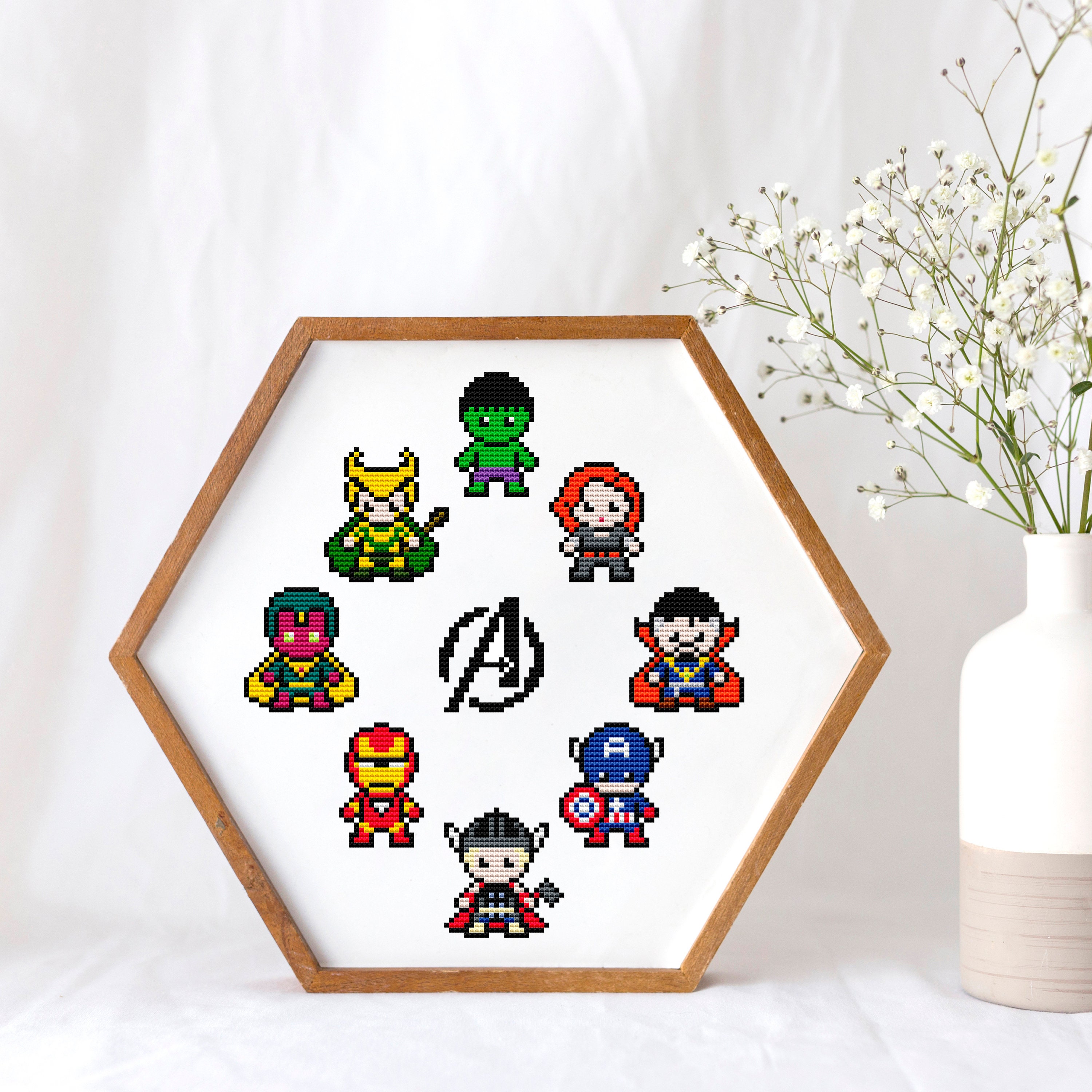 アベンジャーズのクロスステッチパターン PDF / マーベル