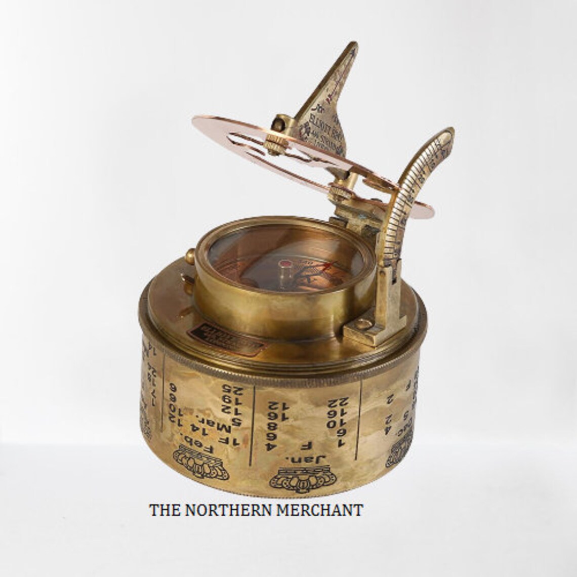 Vintage Compass Navigational Instrument Marine Sundial Etsy