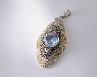 Antique Theodor Fahrner Signed Necklace, Sterling & Hematite