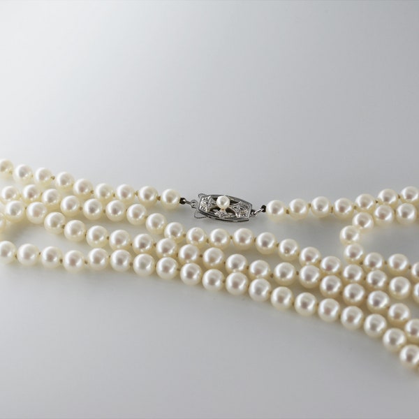 Mikimoto Single Pearl Necklace Etsy