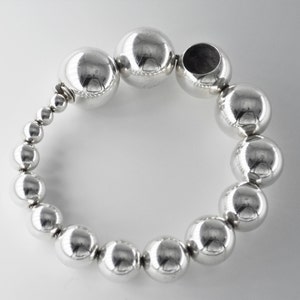 Jacqueline Rabun For Georg Jensen, Modernist Sterling Silver “Cave” Bracelet, Denmark,