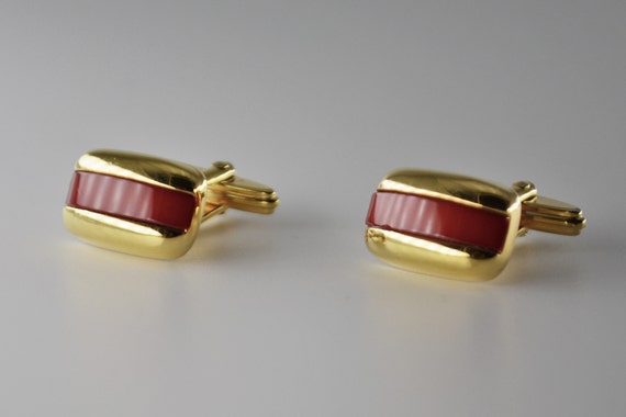 Signed Lanvin Designer Vintage Cufflinks - image 9