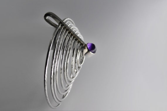 Bent Gabrielsen For Georg Jensen, Amethyst Sterli… - image 5