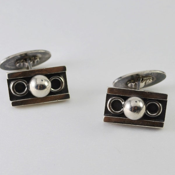 Carl Møller Cohr, Vintage Solid Silver Cufflinks, Denmark