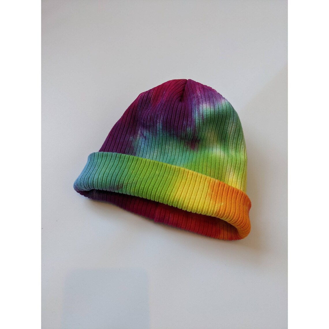 TieDye Beanie Rainbow 100 Organic Cotton Etsy