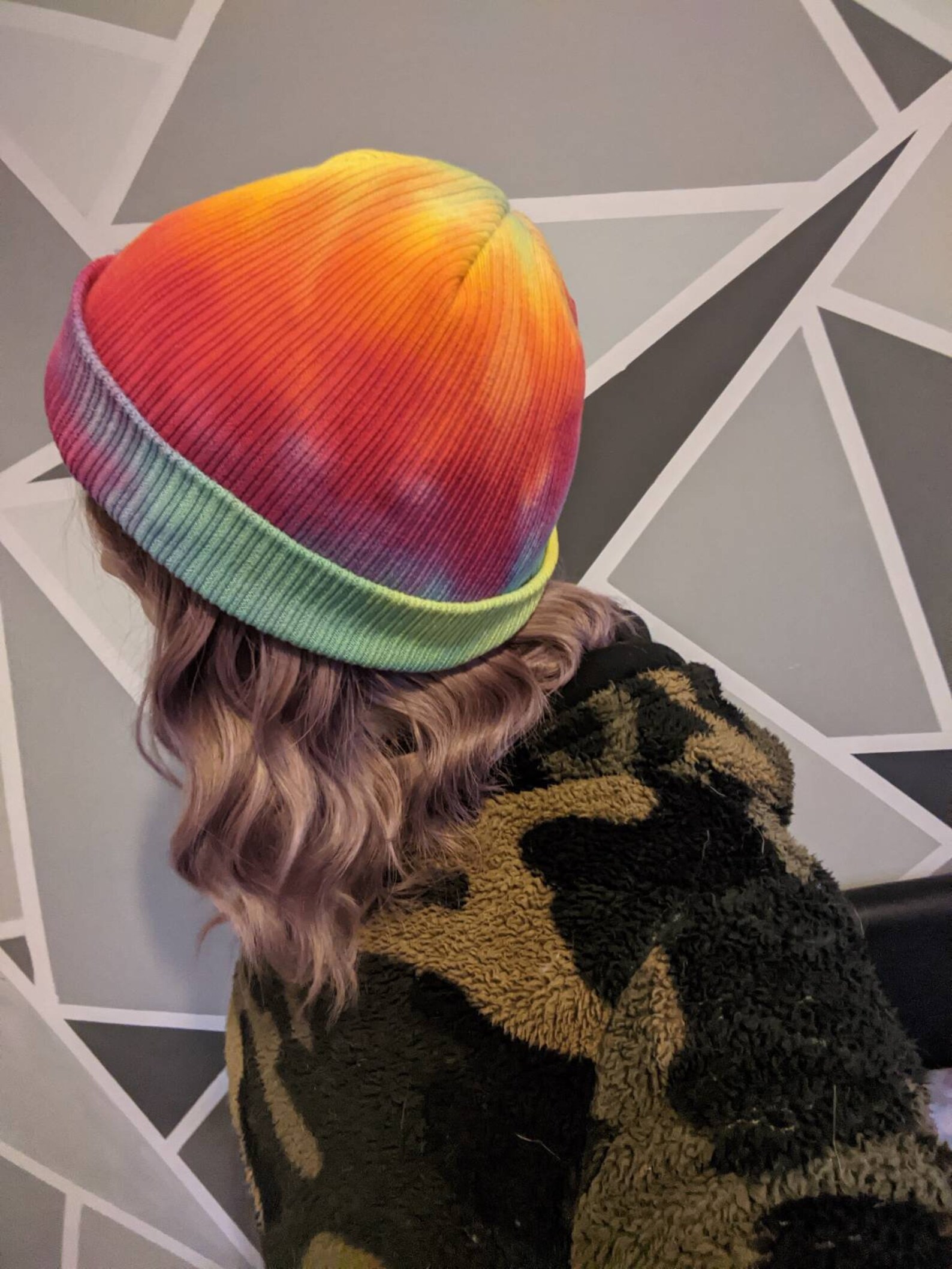 TieDye Beanie Rainbow 100 Organic Cotton Etsy