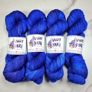 Kobaltblau - Superweiche Merinowolle, handgefärbt, Sockenwolle, 80/20 Merino/Nylon, Sockenwolle, maschinenwaschbar