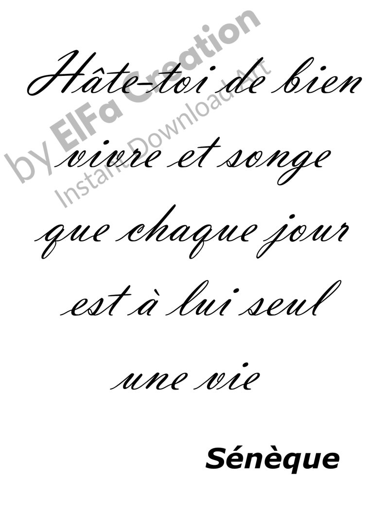 Seneque Philosophie Achat Tableau Art Mural Citation Etsy