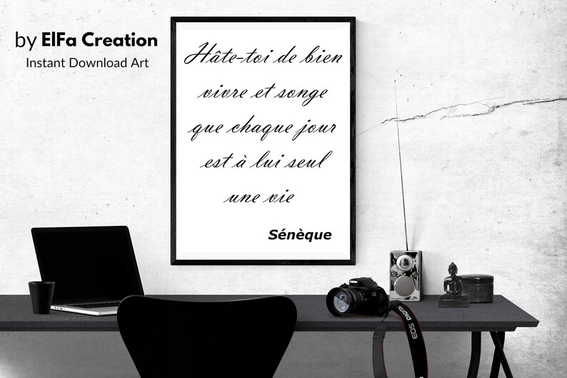 Seneque Philosophie Achat Tableau Art Mural Citation Etsy