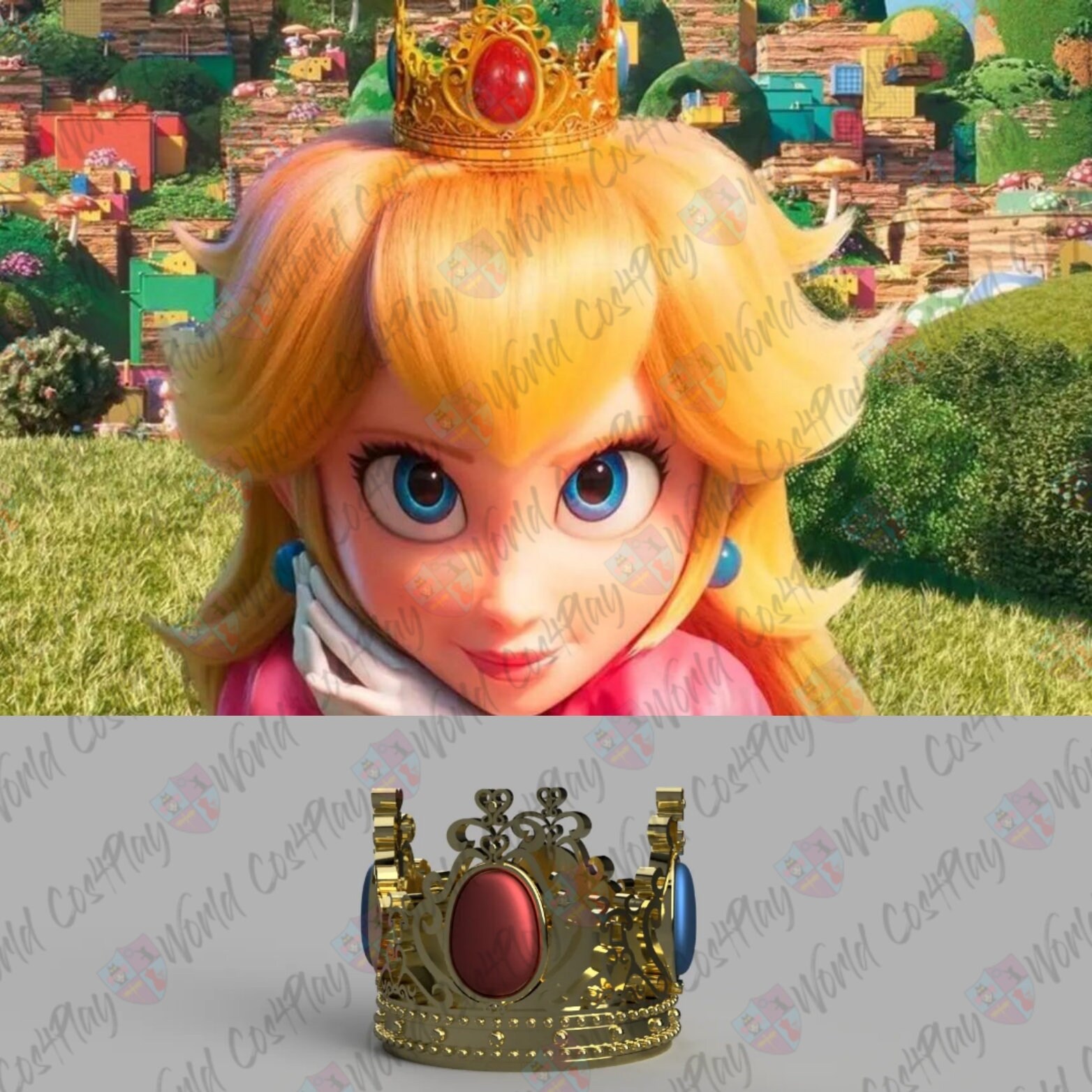 3D Printed Princess Peach Crown, Bowsette, Daisy, Super Mario Bros