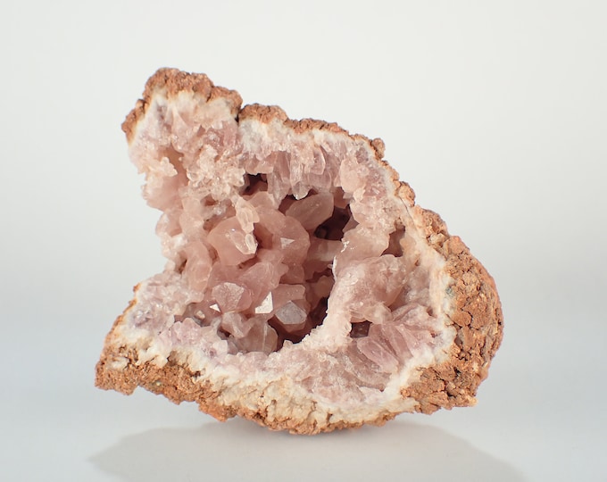 pink AMETHYST crystals in geode from ARGENTINA 9642