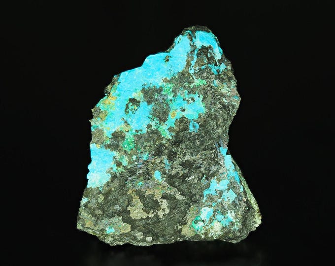 BROCHANTITE with chrysocolla 5,8 x 4,8 x 2,4 cm from CHILE