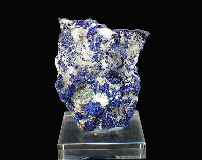 AZURITE crystals with malachite 6,5 x 5,0 x 2,0 cm from GREECE 12793