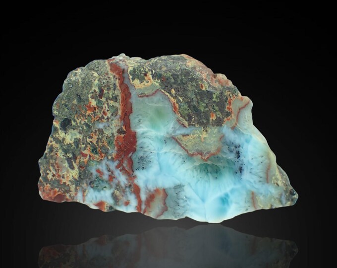 LARIMAR polished slice 3,3 x 2,0 x 1,3 cm DOMINICANA 13410