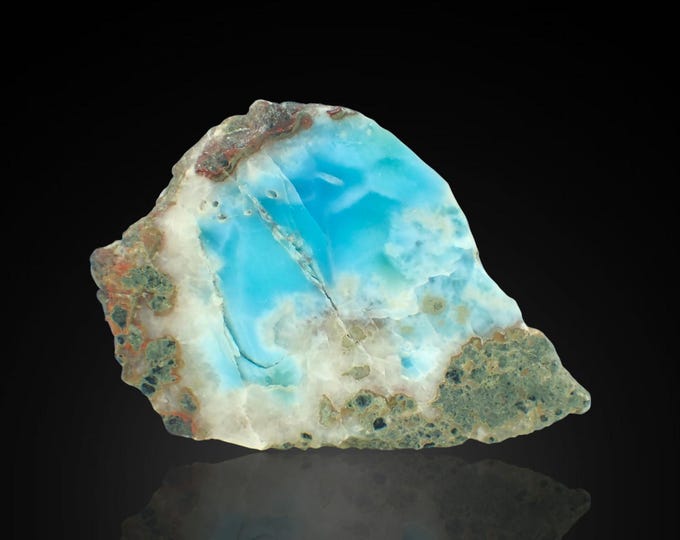 LARIMAR polished slice 5,5 x 3,6 x 1,3 cm DOMINICANA 13412