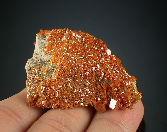 VANADINITE crystal on matrix from MOROCCO 1106N