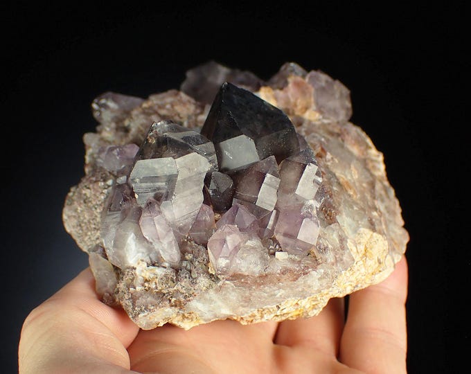 AMETHYST huge crystal cluster 12,8 x 9,0 x 5,5 cm NAMIBIA