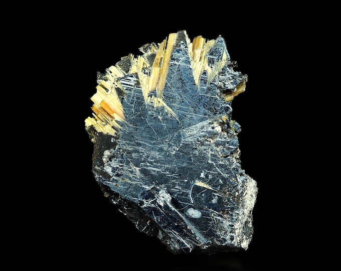 RUTILE on hematite crystals 1,7 x 1,2 x 0,2 cm BRAZIL