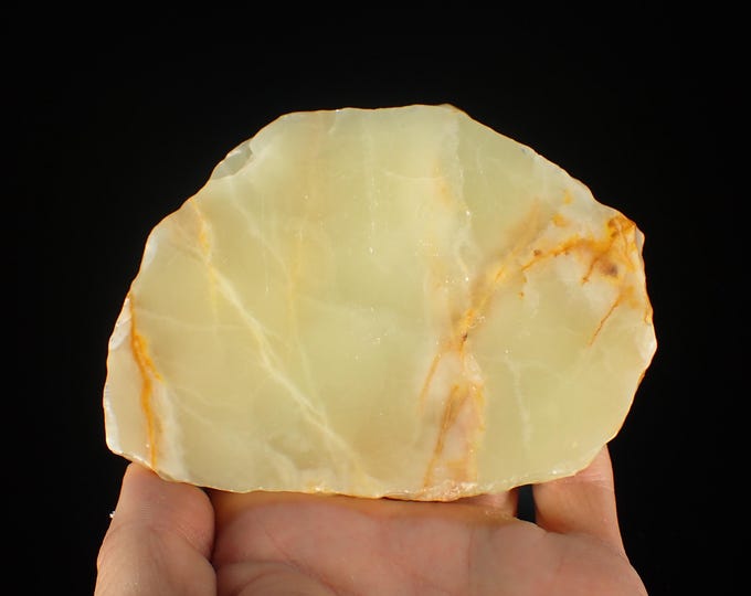 ARAGONITE polished slice 11,0 x 8,0 x 1,4 cm from PAKISTAN