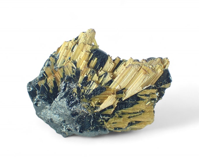 RUTILE on hematite crystals from BRAZIL 11554