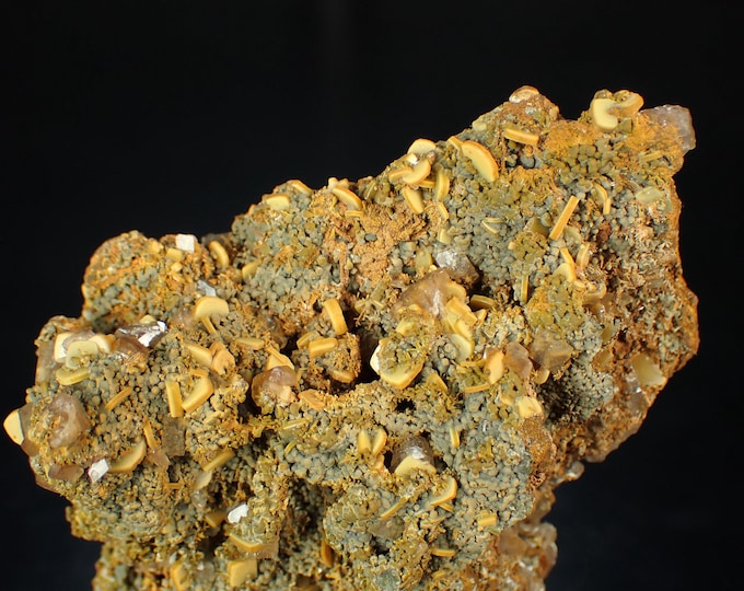 WULFENITE with mottramite 7,0 x 4,0 x 2,7 cm MEXICO