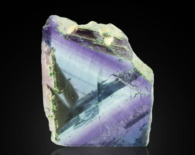 FLUORITE polished slice 6,0 x 4,0 x 0,8 cm from PAKISTAN 12594