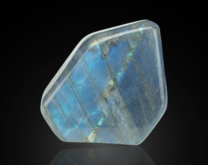 LABRADORITE polished free form 10,0 x 7,3 x 3,5 cm MADAGASCAR