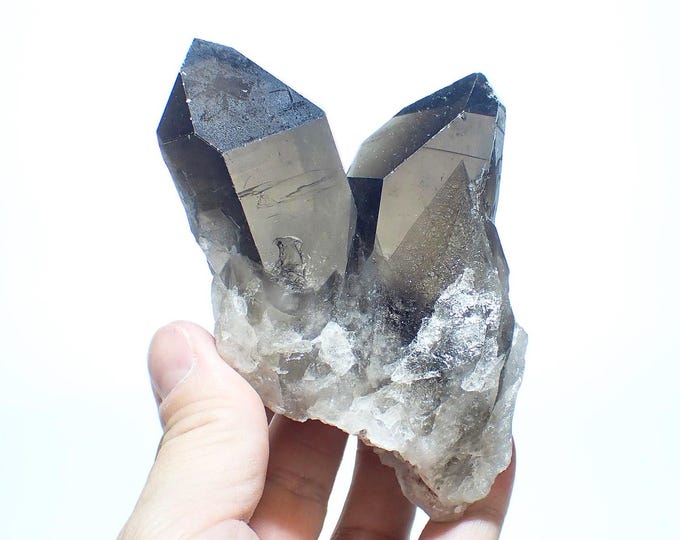 SMOKY QUARTZ crystal cluster 11,5 x 6,5 x 3,0 cm BRAZIL