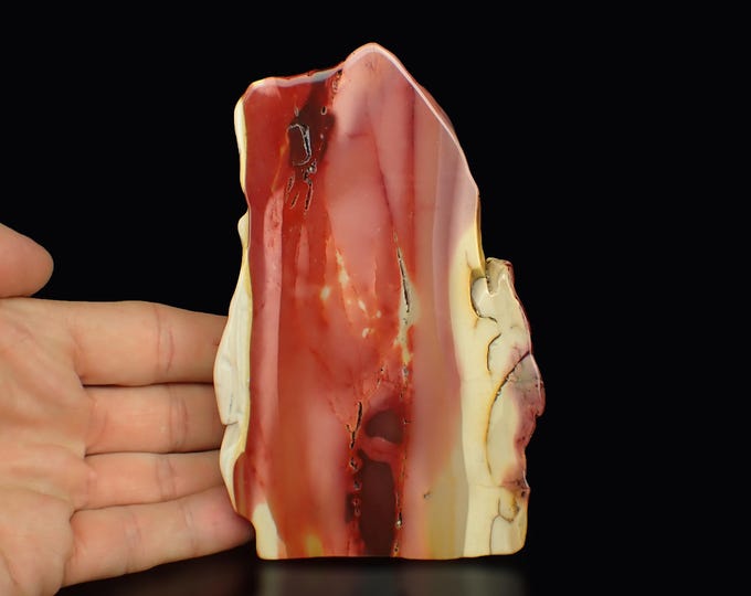 MOOKAITE polished slice 12,7 x 8,0 x 0,7 cm AUSTRALIA 13050