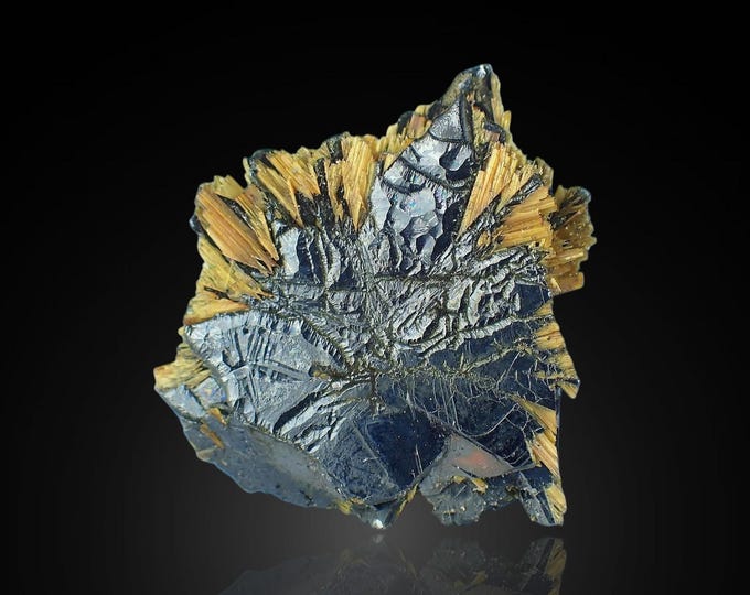 RUTILE on hematite crystals 2,5 x 2,2 x 0,5 cm BRAZIL 11653