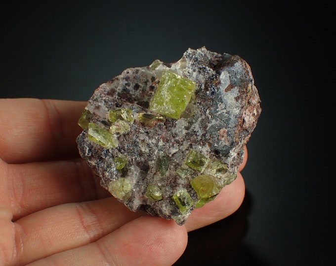 FLUORAPATITE green crystals from MEXICO 1099N