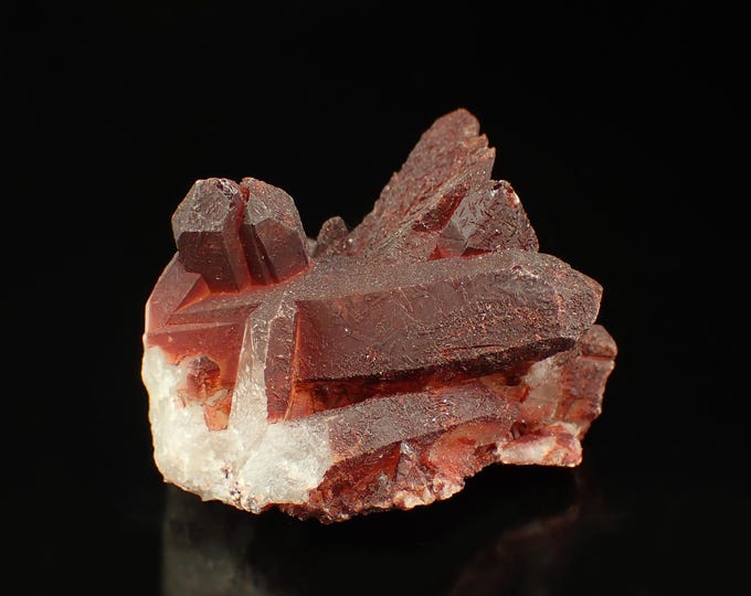 Ferruginous QUARTZ red crystals from MOROCCO 11972