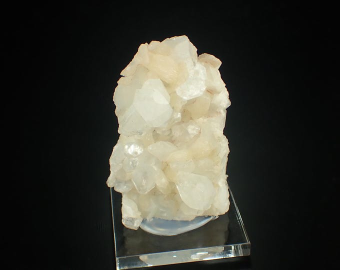 APOPHYLLITE on stilbite 7,0 x 4,3 x 2,0 cm INDIA 11733