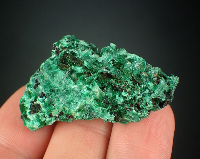 MALACHITE velvet crystals from DR CONGO 1110N