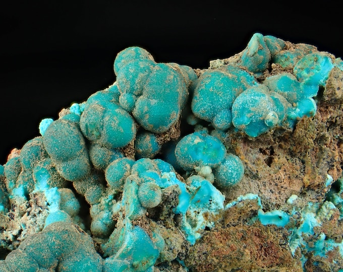 CHRYSOCOLLA crystals with from Planet mine, U.S. 10868