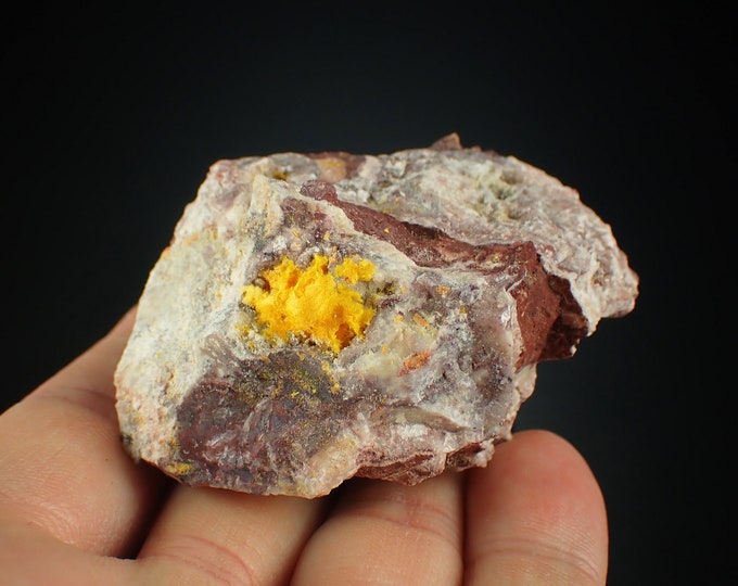 MIMETITE yellow crystals on matrix from Rowley mine, U.S. 1076N